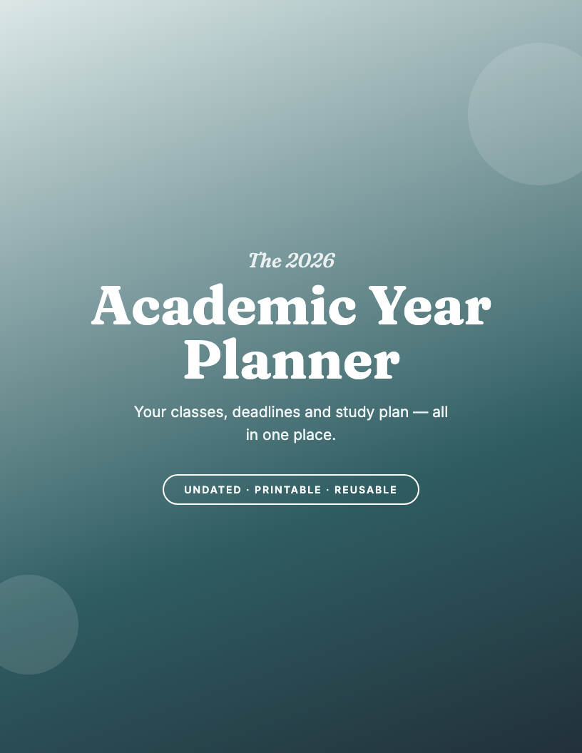 The 2026 Academic Year Planner