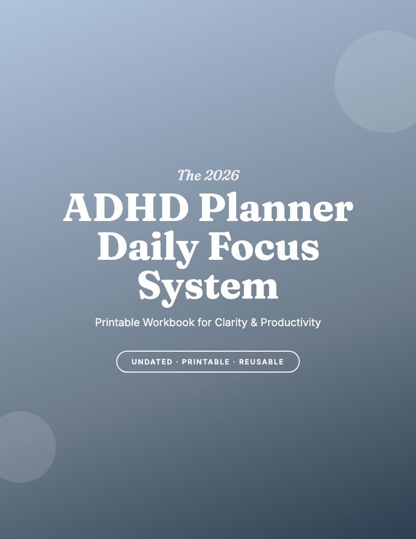 The 2026 ADHD Planner Workbook
