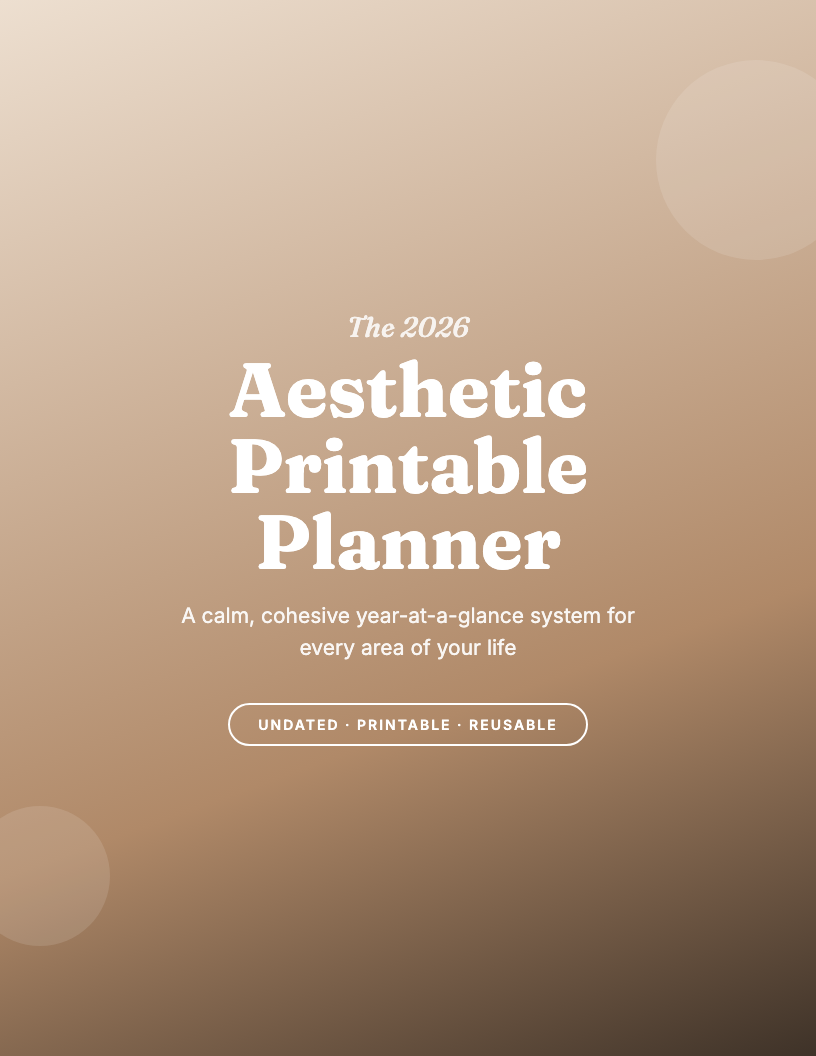 The 2026 Aesthetic Printable Planner