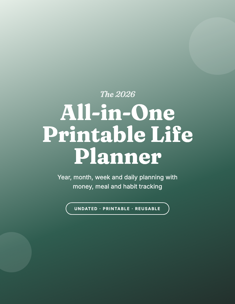The 2026 All-in-One Printable Life Planner