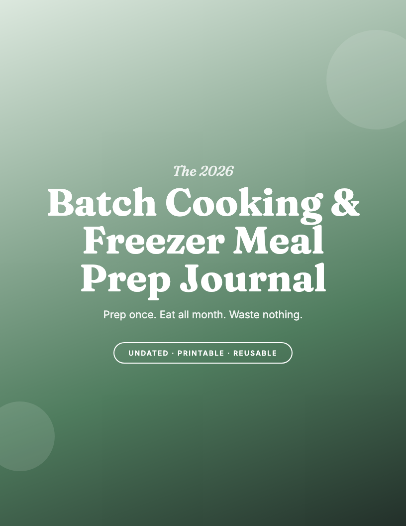 The 2026 Batch Cooking & Freezer Meal Prep Journal