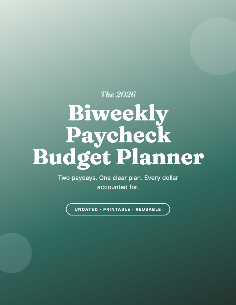The 2026 Biweekly Paycheck Budget Planner