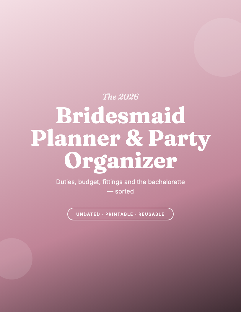 The 2026 Bridesmaid Planner & Bachelorette Organizer