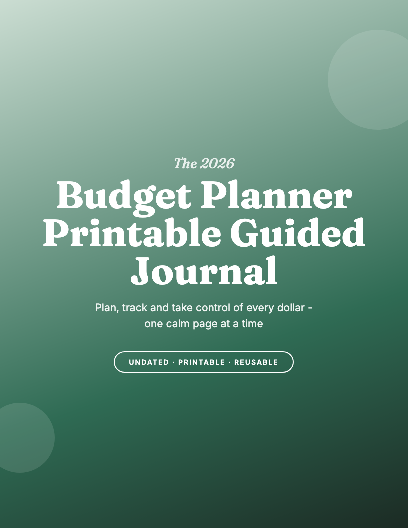 The 2026 Budget Planner Printable Guided Journal