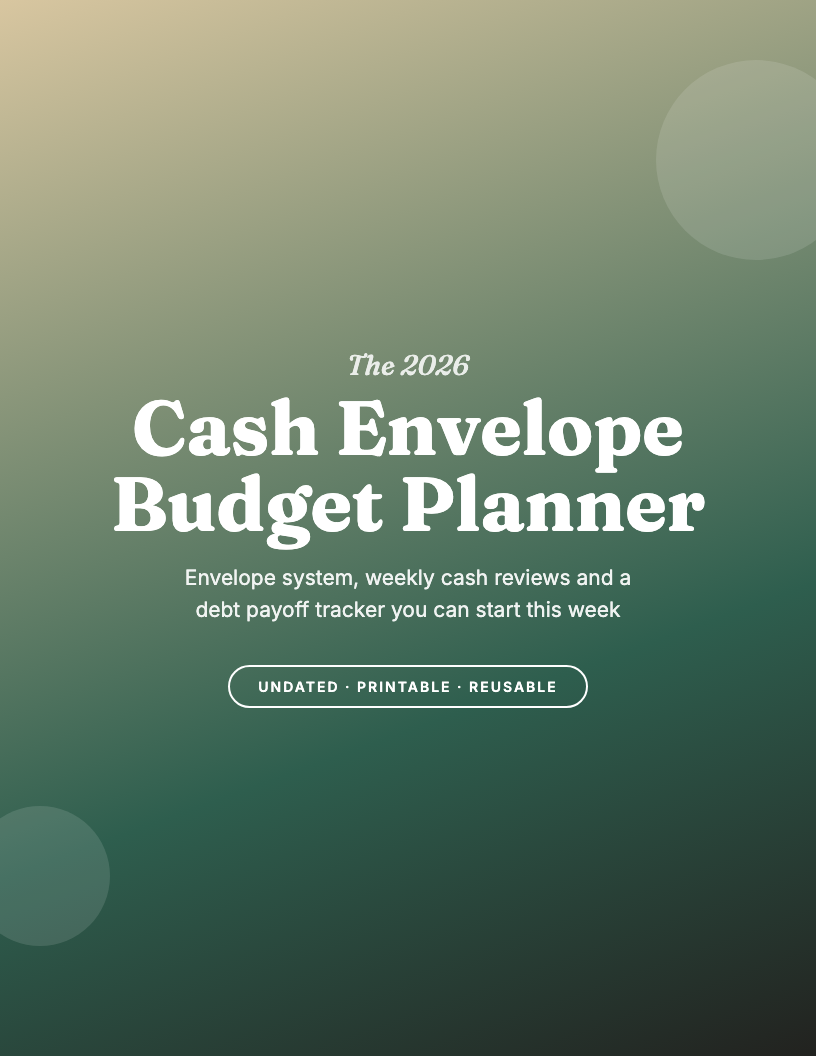 The 2026 Cash Envelope Budget Planner