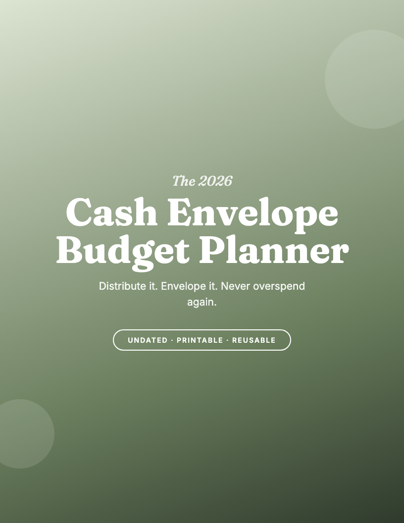 The 2026 Cash Envelope Budget Planner