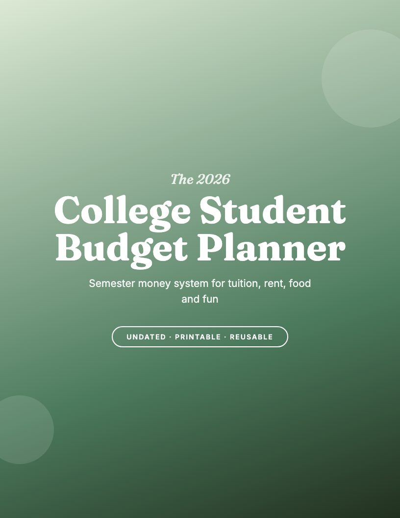 The 2026 College Student Budget Planner