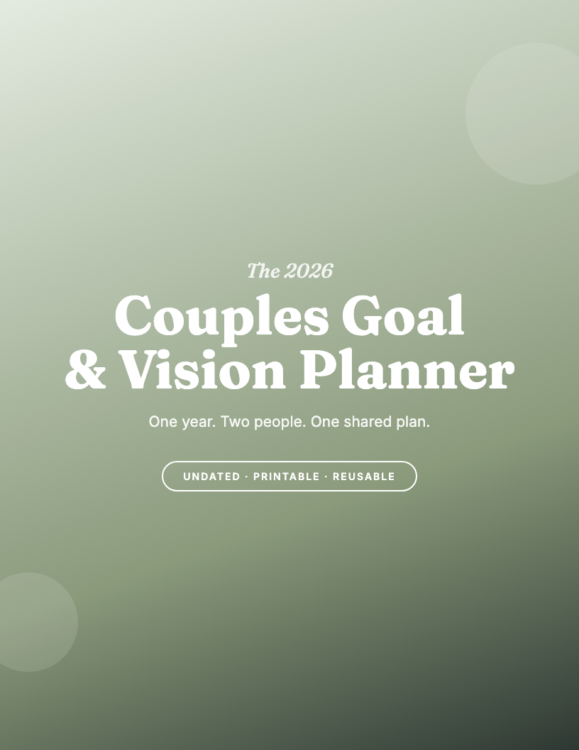 The 2026 Couples Goal & Vision Planner