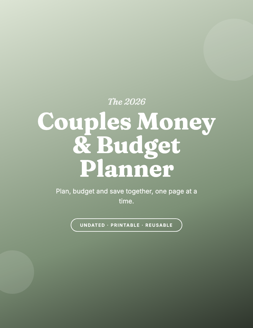 The 2026 Couples Money & Budget Planner