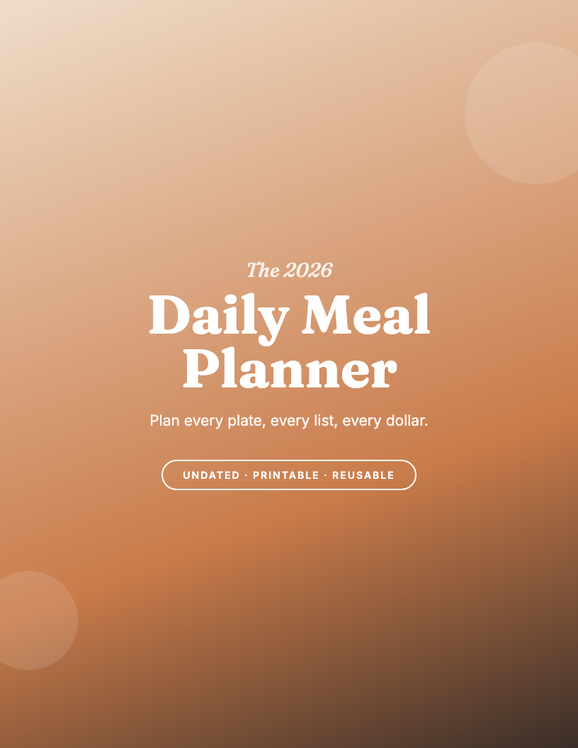 The 2026 Daily Meal Planner