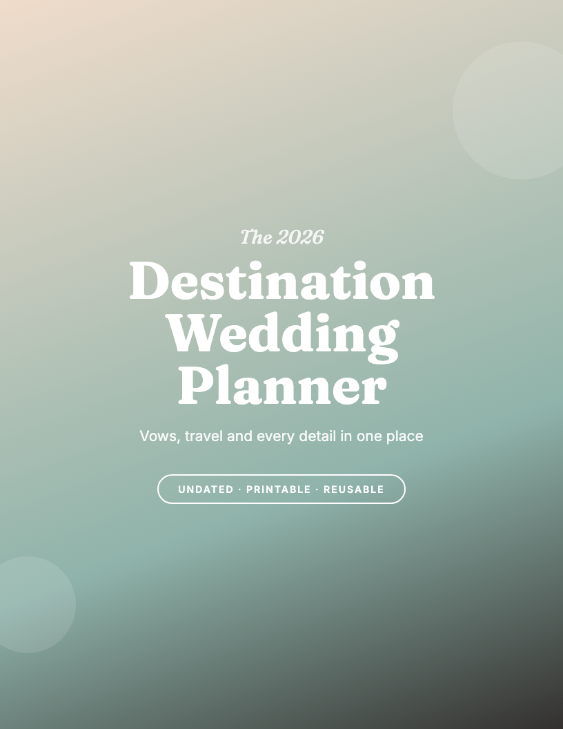 The 2026 Destination Wedding Planner