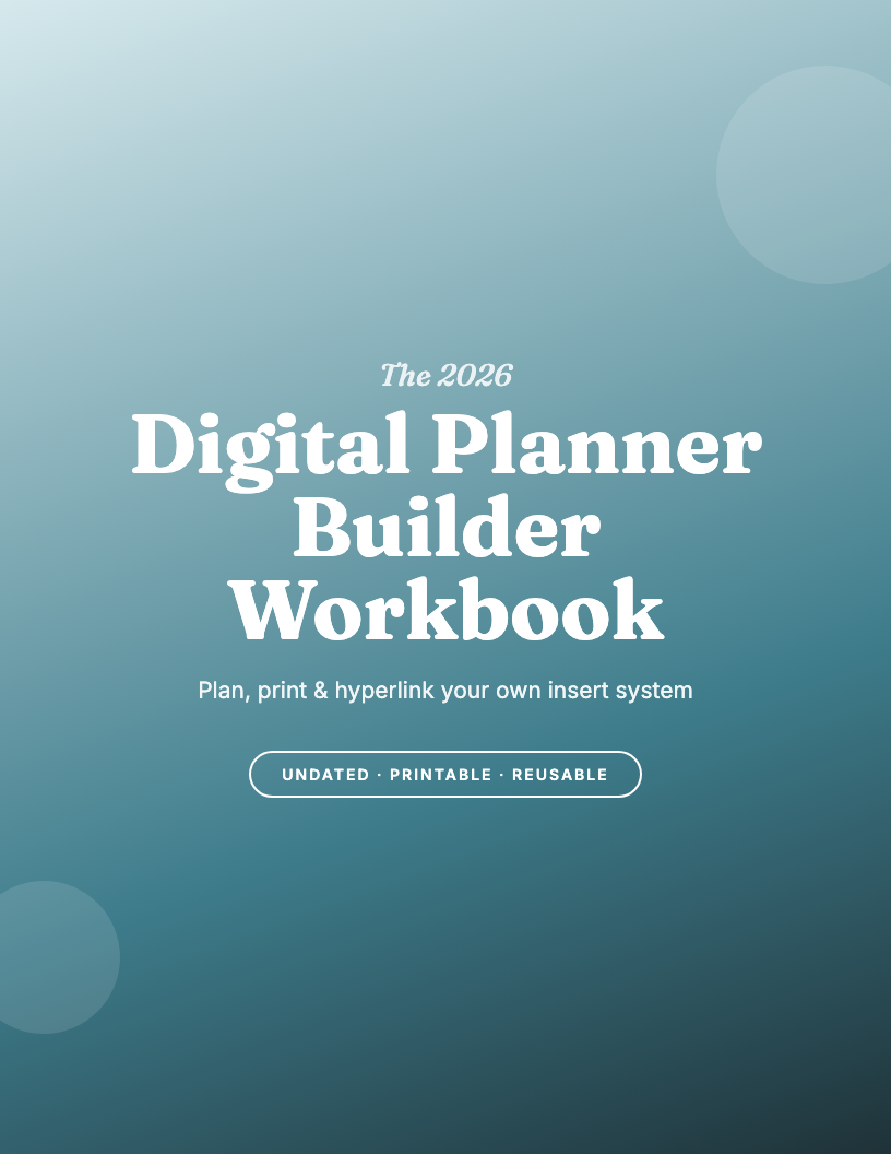 The 2026 Digital Planner Builder Workbook