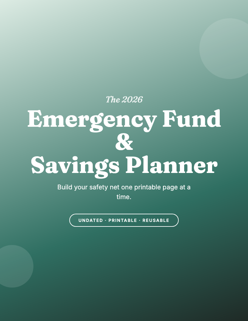 The 2026 Emergency Fund & Savings Planner