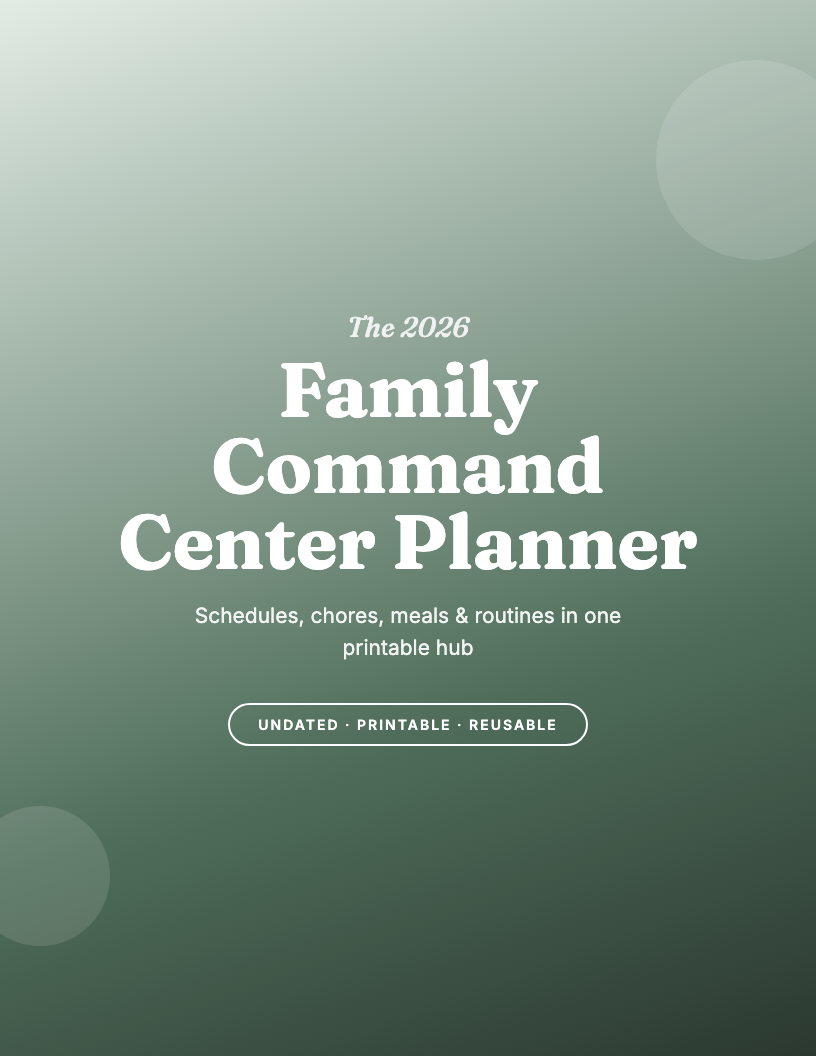 The 2026 Family Command Center Planner