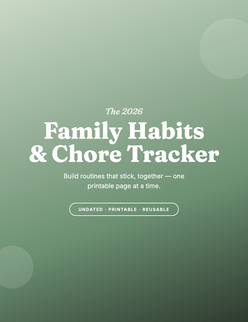 The 2026 Family Habit & Chore Tracker Planner