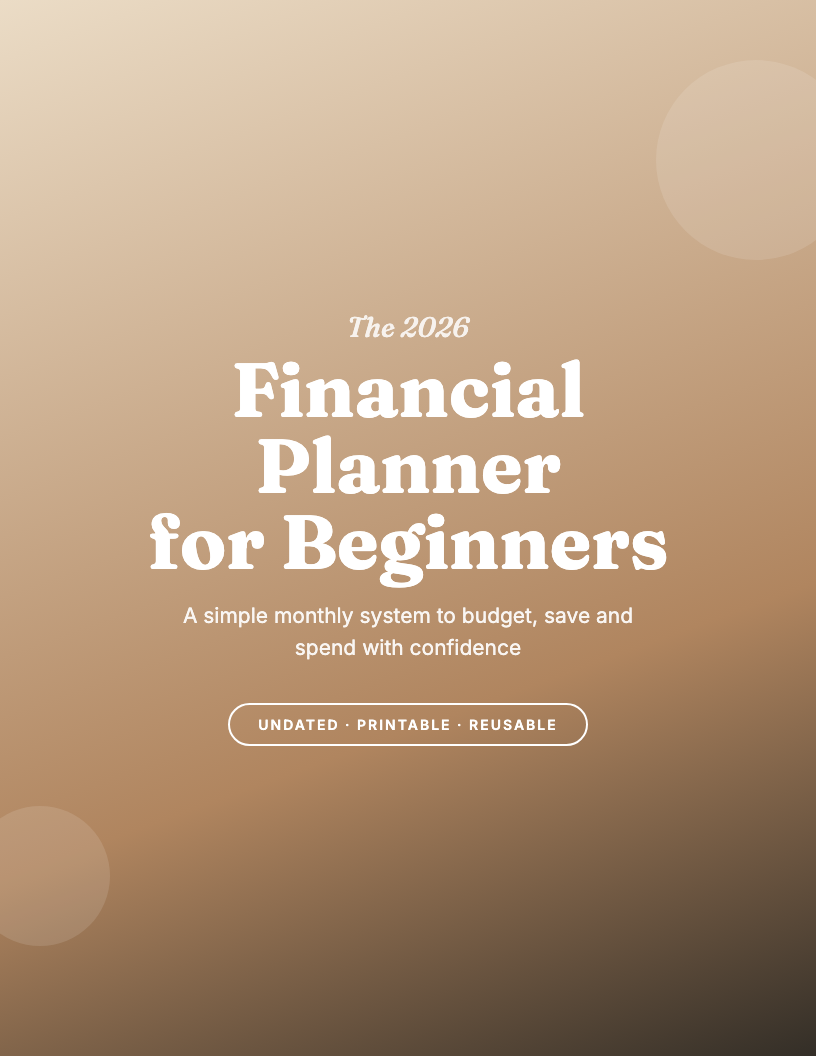 The 2026 Financial Planner for Beginners