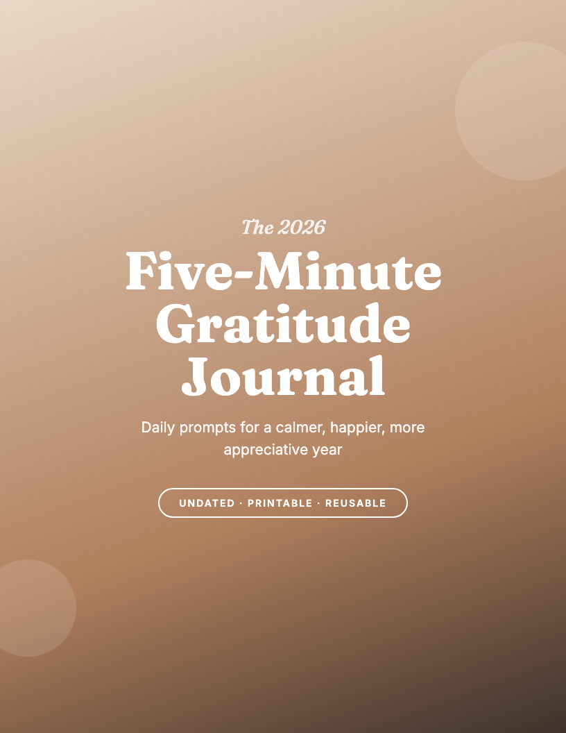 The 2026 5-Minute Gratitude Journal