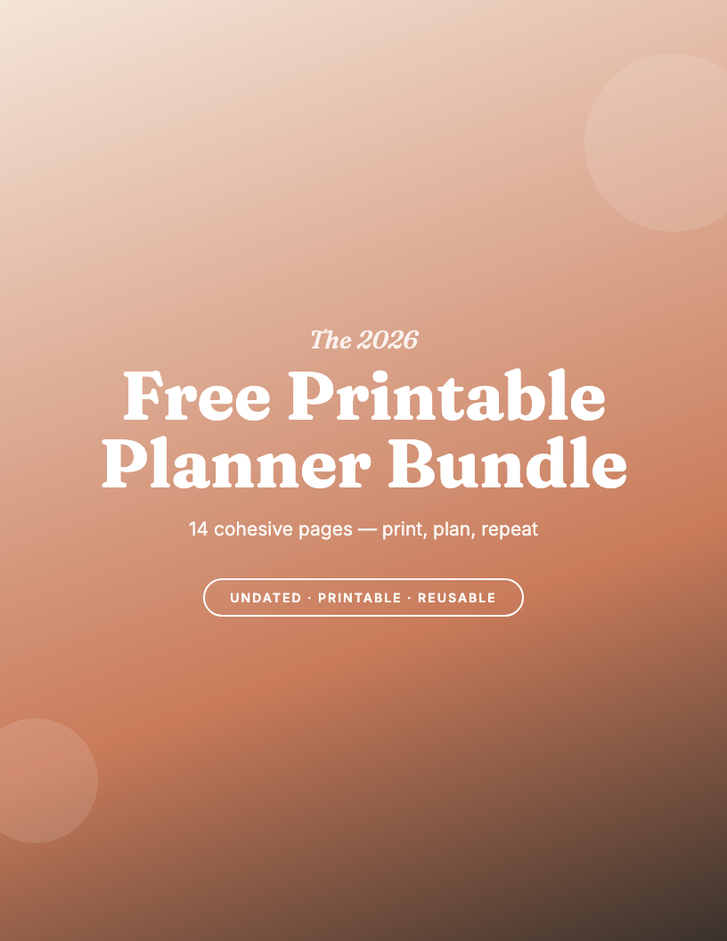 The 2026 Free Printable Planner Bundle