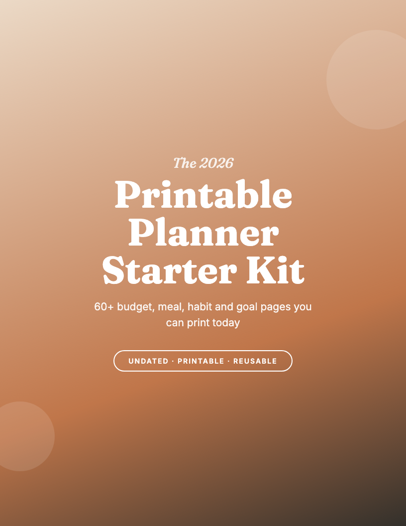 The 2026 Free Printable Planner Starter Kit