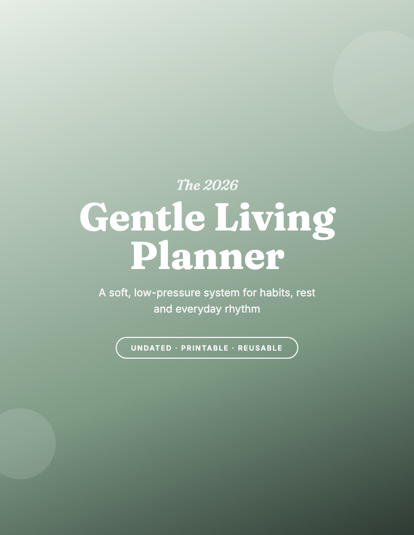 The 2026 Gentle Living Planner