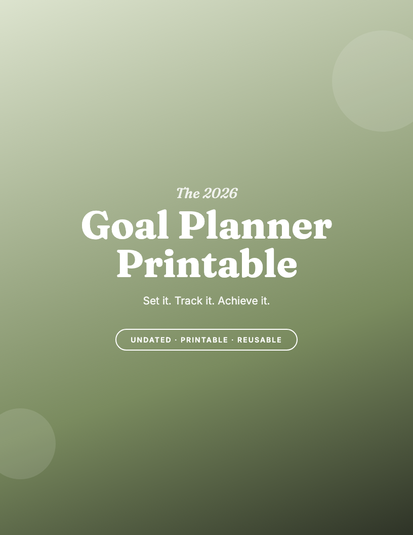 The 2026 Goal Planner Printable