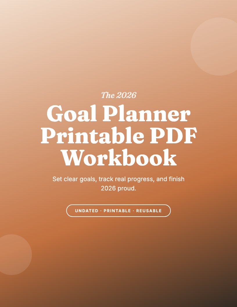 The 2026 Goal Planner Printable PDF Workbook