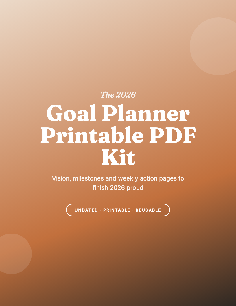 The 2026 Goal Planner Printable PDF Kit