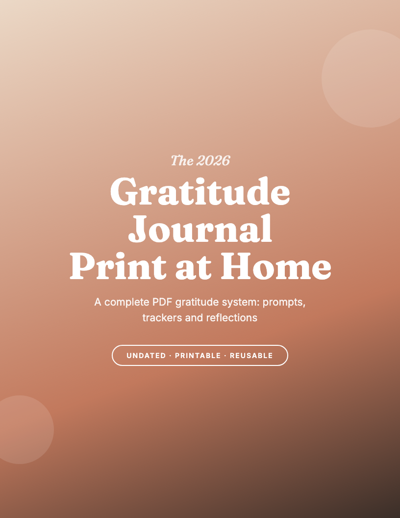 The 2026 Print-At-Home Gratitude Journal PDF