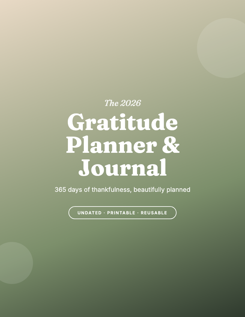 The 2026 Gratitude Planner & Guided Journal