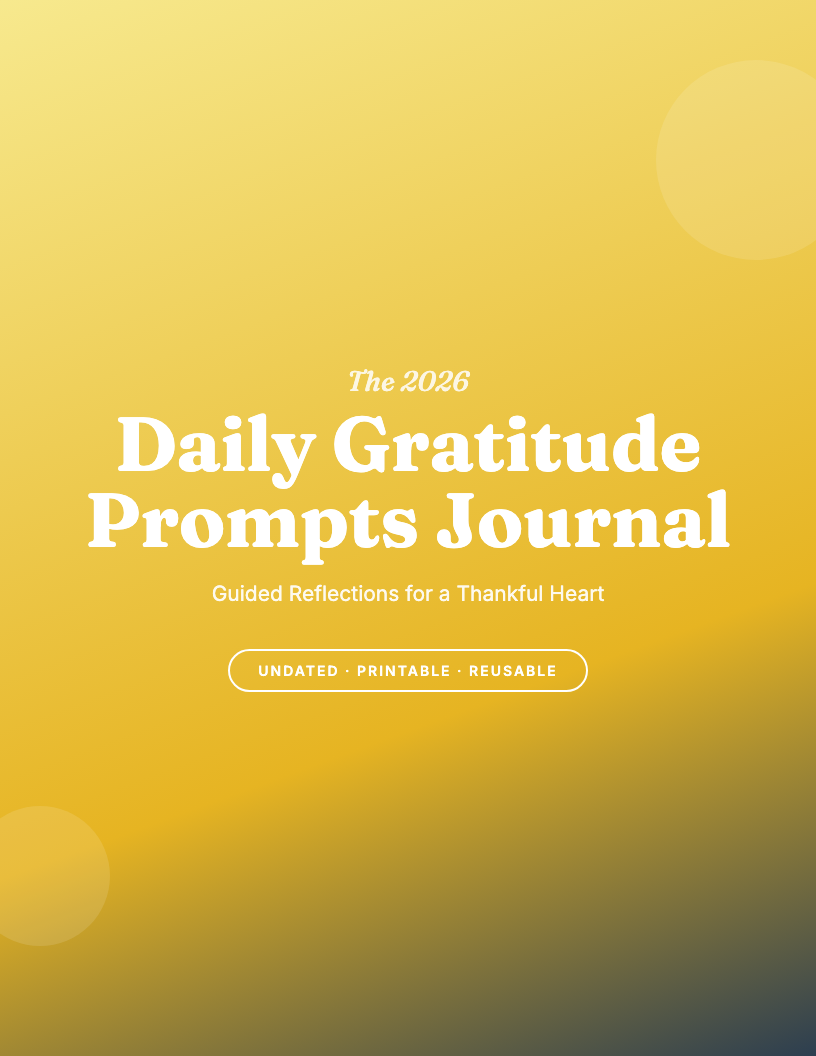 The 2026 Gratitude Prompts Guided Journal