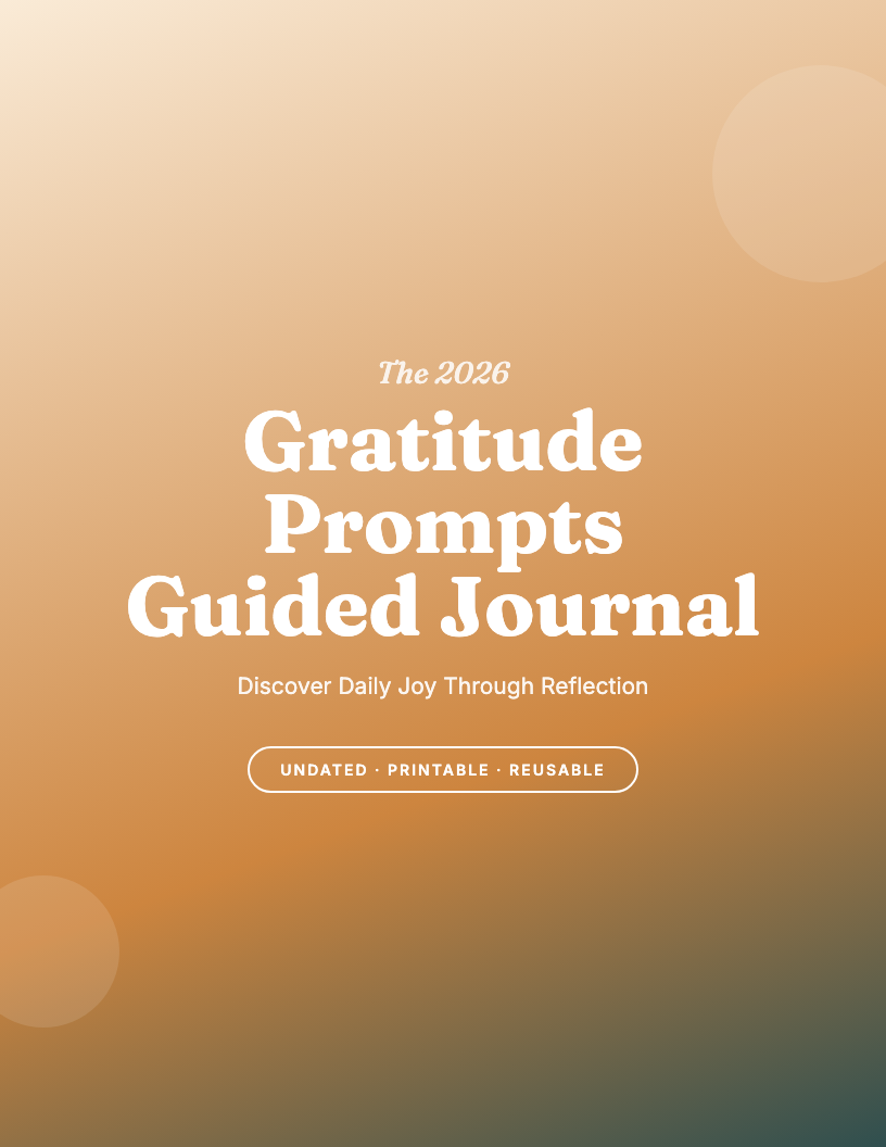 The 2026 Gratitude Prompts Guided Journal