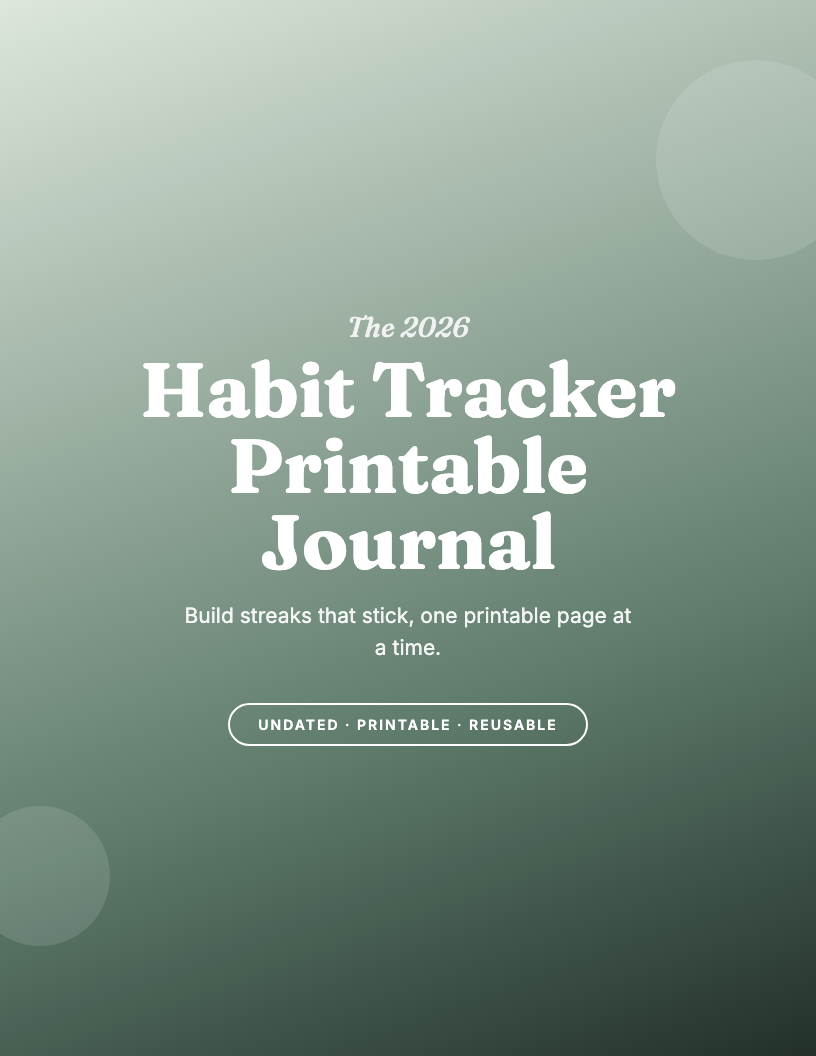 The 2026 Habit Tracker Printable Journal