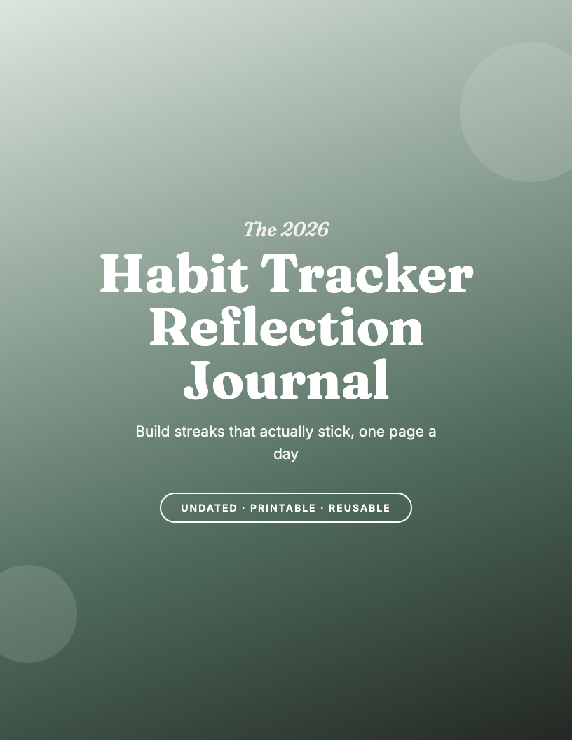 The 2026 Habit Tracker Reflection Journal