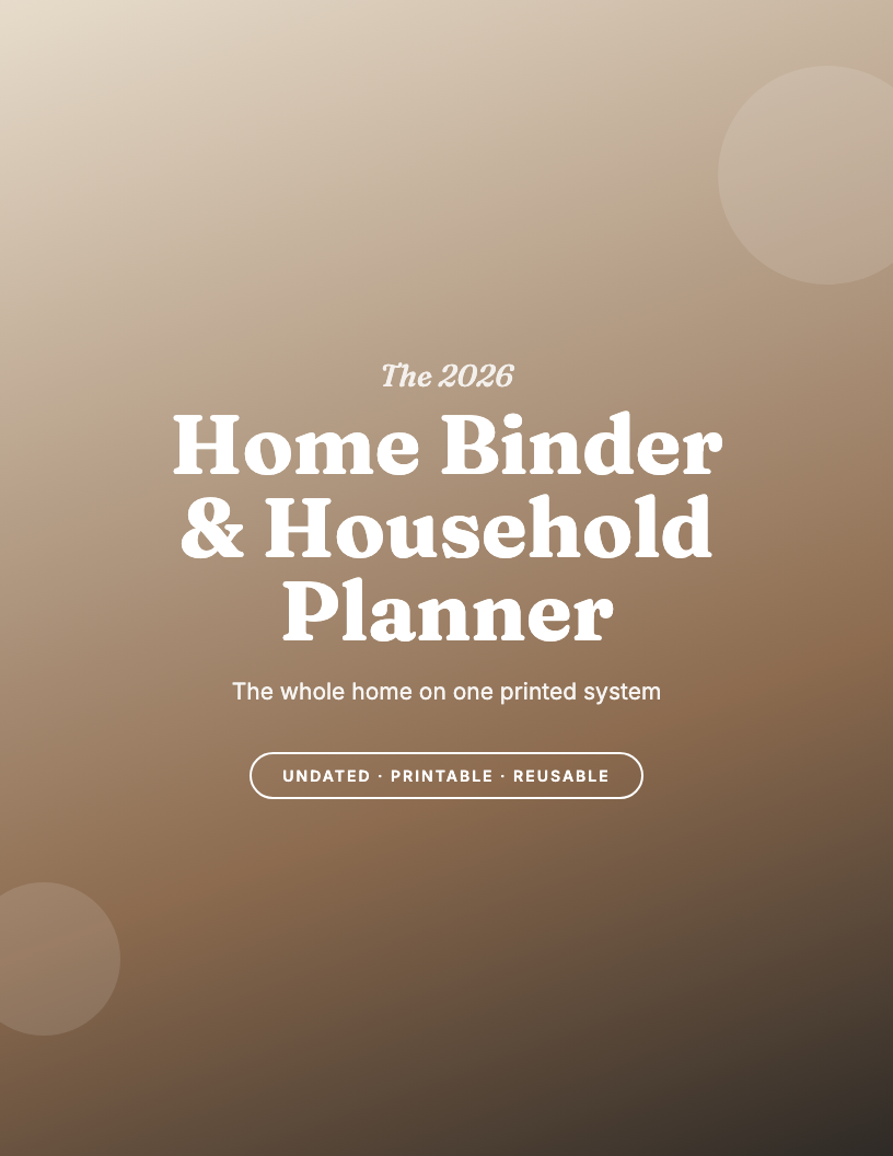 The 2026 Home Binder & Household Management Planner