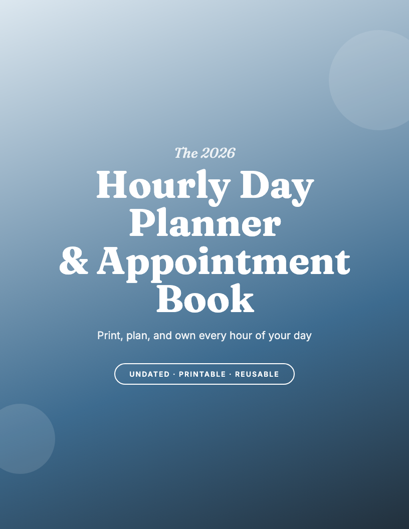 The 2026 Hourly Day Planner & Appointment Book