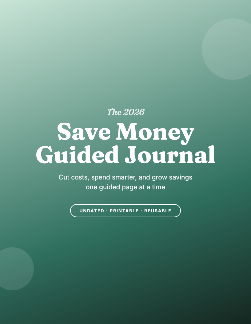 The 2026 How to Save Money Guided Journal