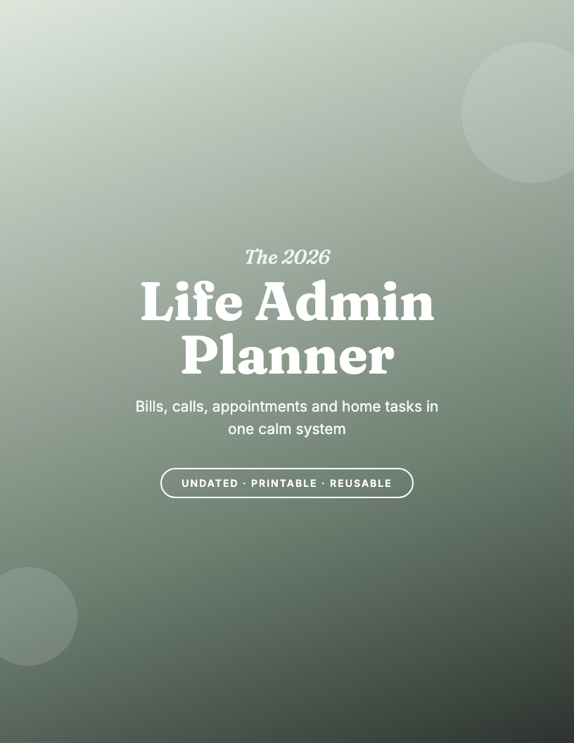 The 2026 Life Admin Planner