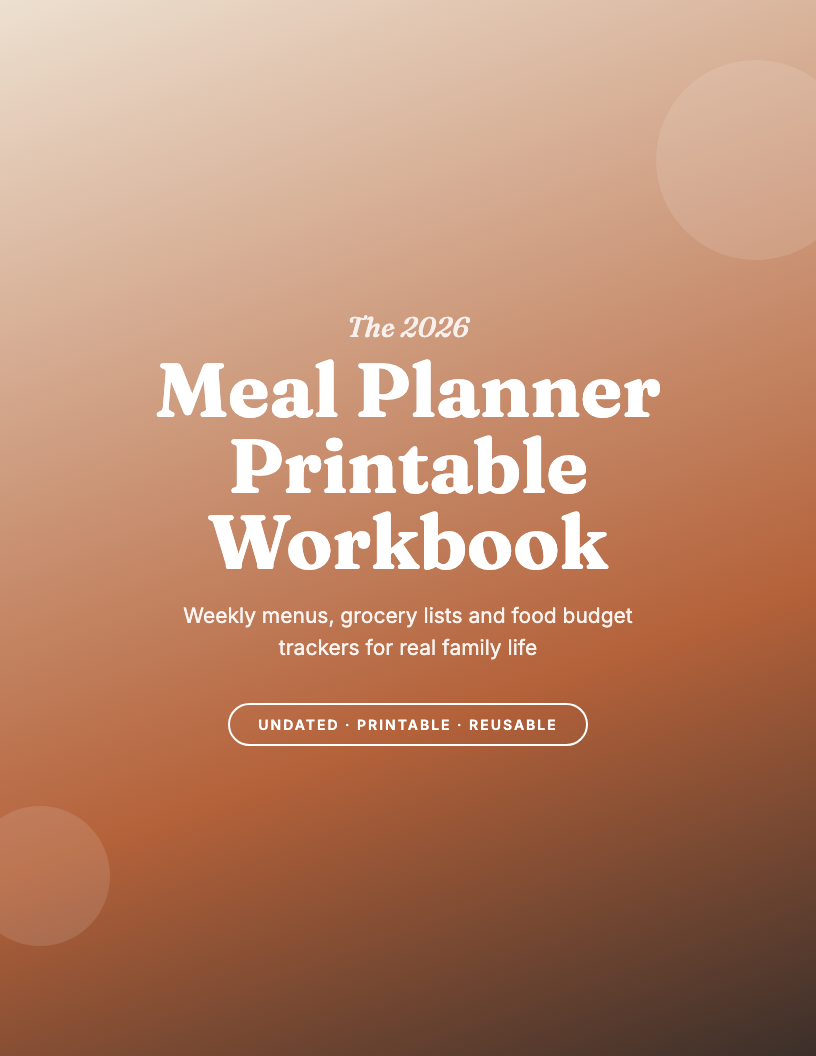The 2026 Meal Planner Printable Workbook