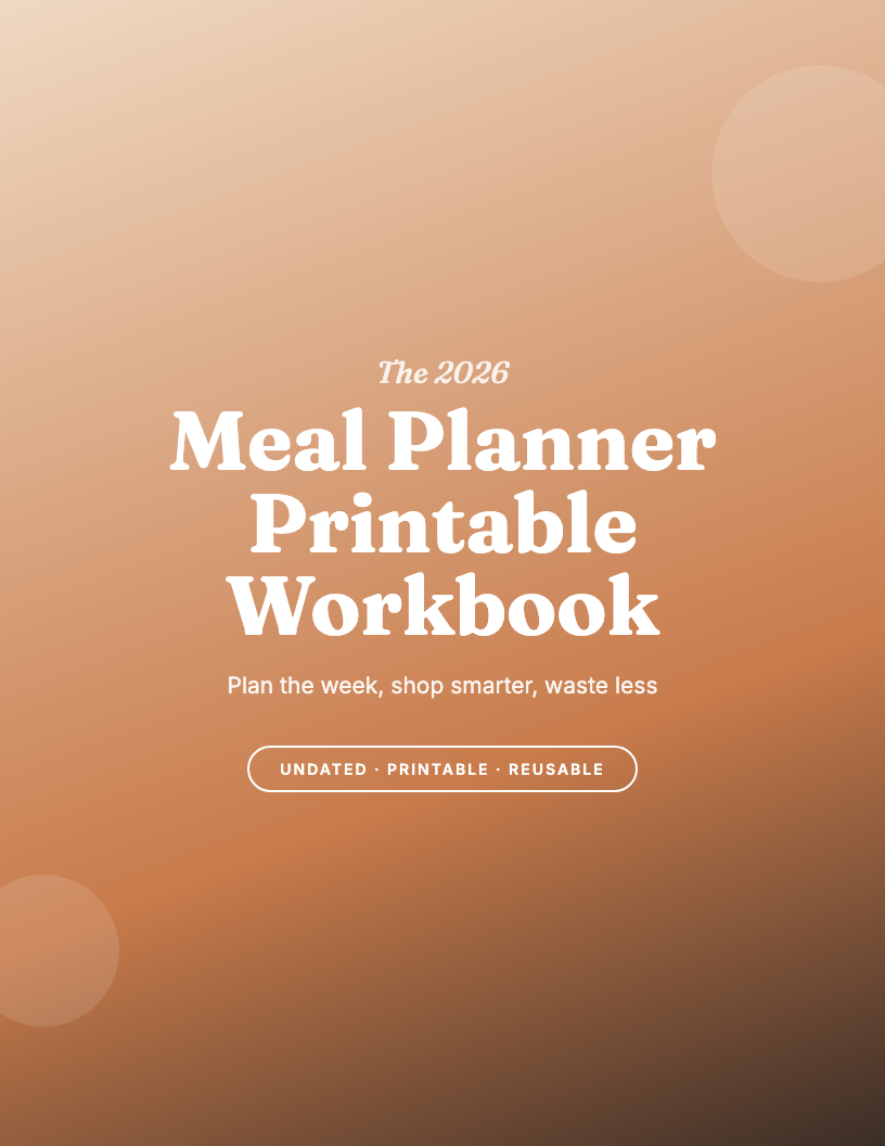 The 2026 Meal Planner Printable Workbook