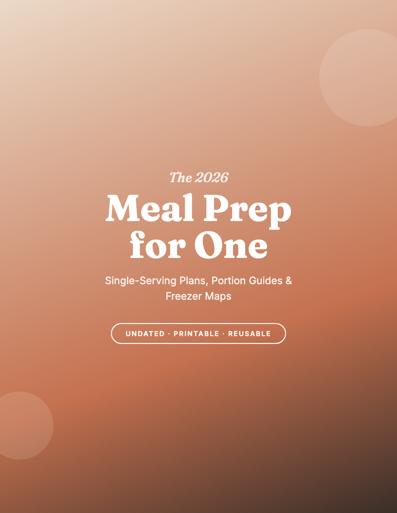 The 2026 Meal Prep for One Journal