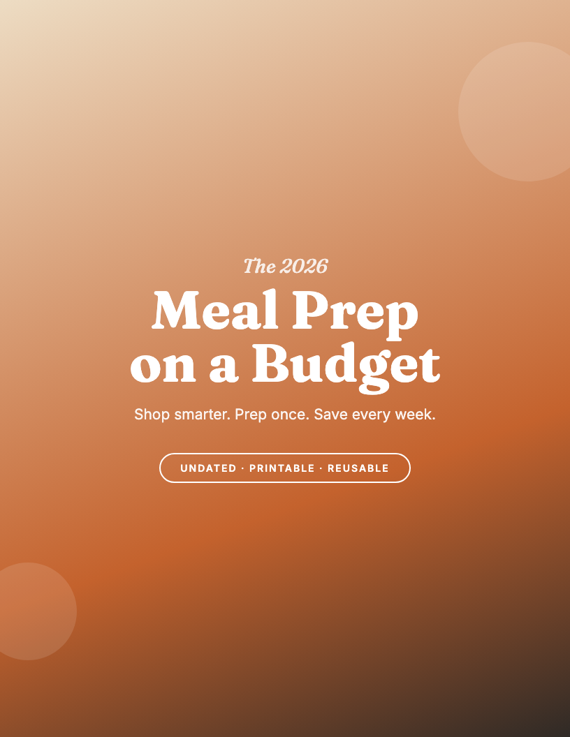 The 2026 Meal Prep on a Budget Planner
