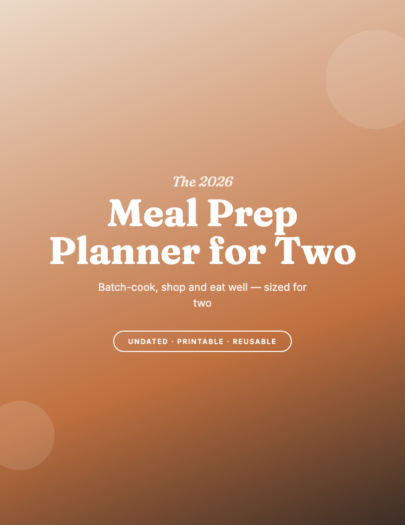 The 2026 Meal Prep Planner for Two