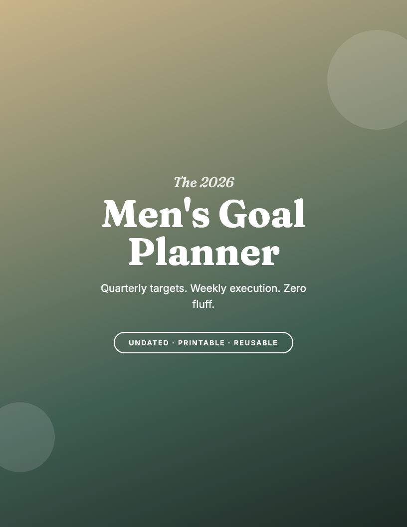The 2026 Men's Goal Planner