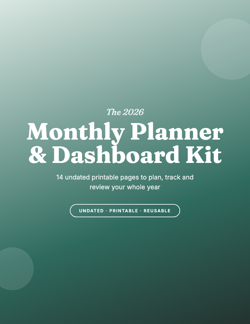 The 2026 Monthly Planner & Dashboard Kit