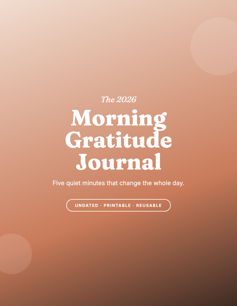 The 2026 Morning Gratitude Journal
