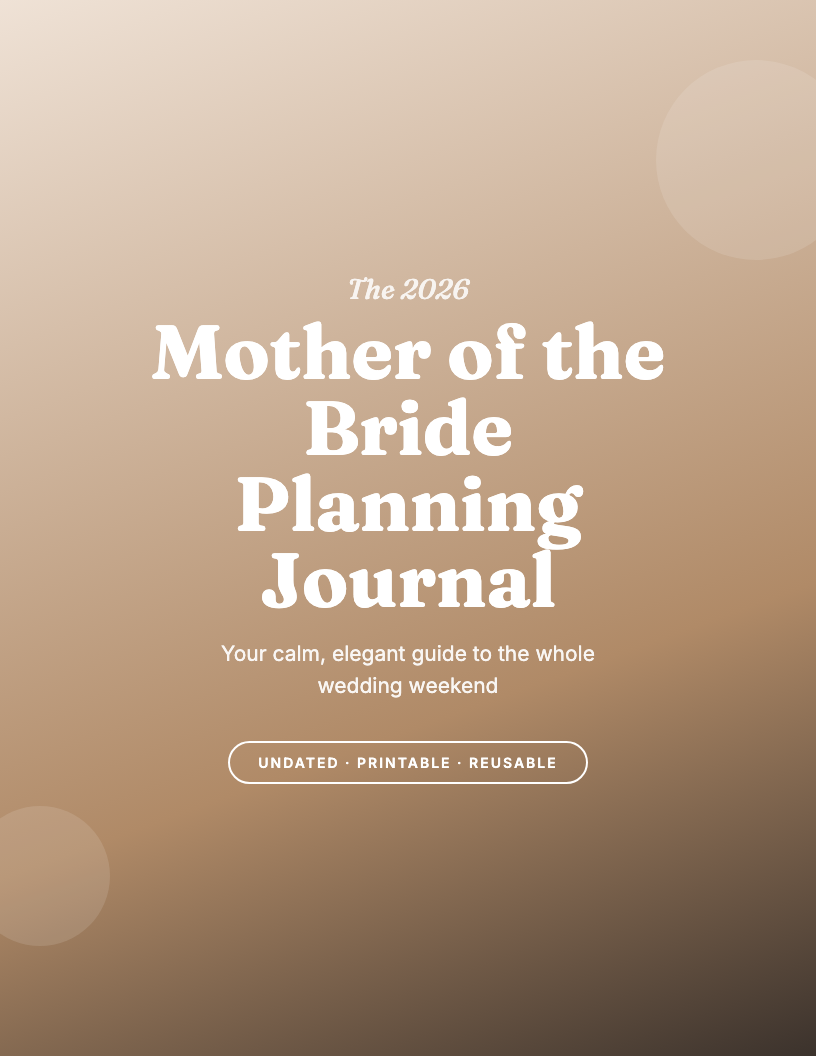 The 2026 Mother of the Bride Wedding Planner Journal