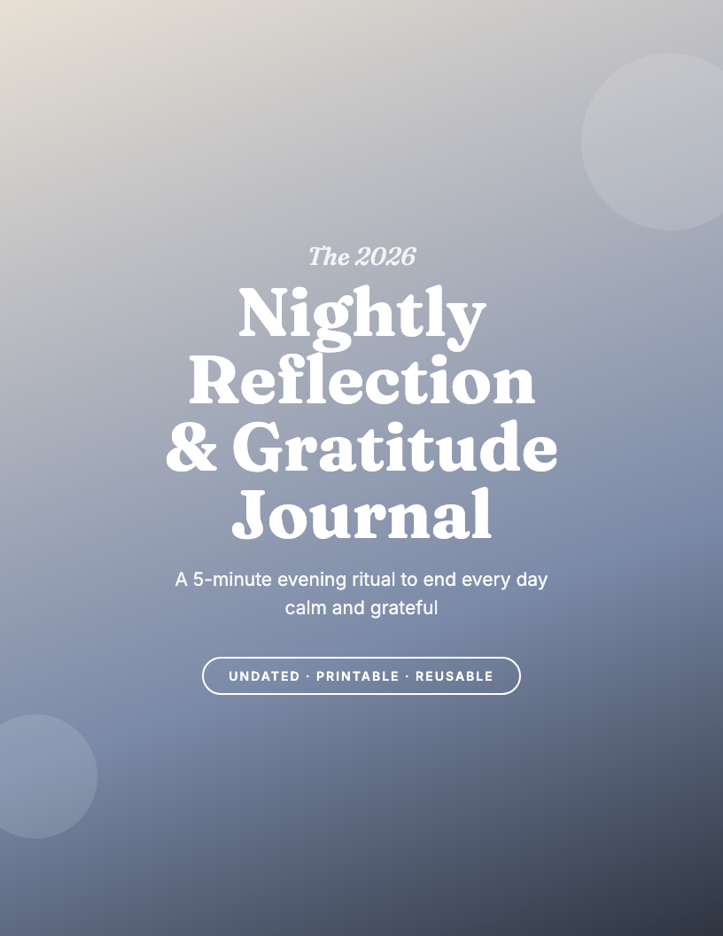 The 2026 Nightly Reflection & Gratitude Journal