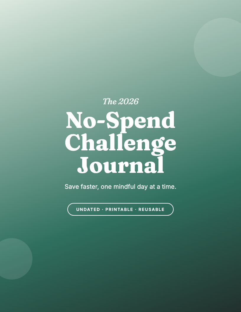 The 2026 No-Spend Challenge Journal