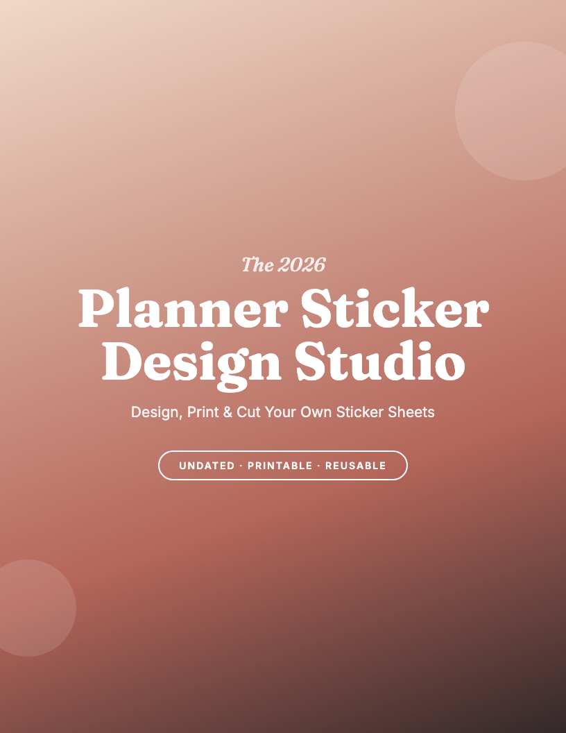 The 2026 Planner Sticker Design Studio