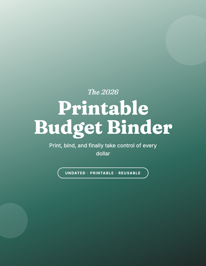 The 2026 Printable Budget Binder